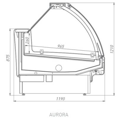 Витрина холодильная Brandford Aurora 190