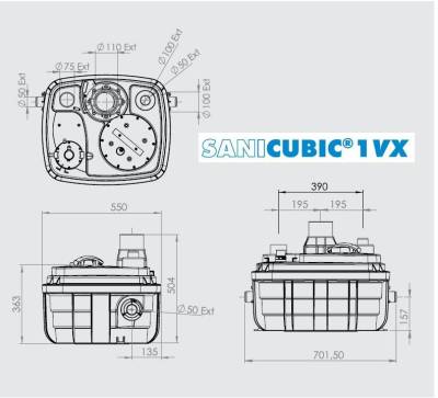 Канализационная установка SFA SANICUBIC 1 VX